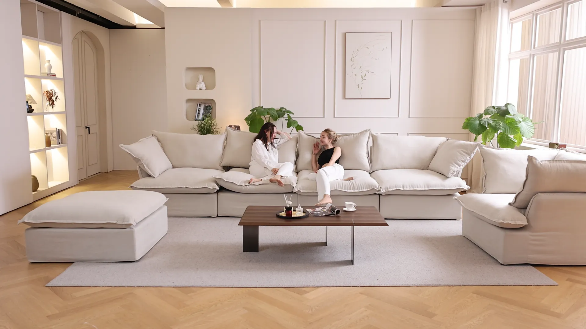 Linen Sectional Sofa