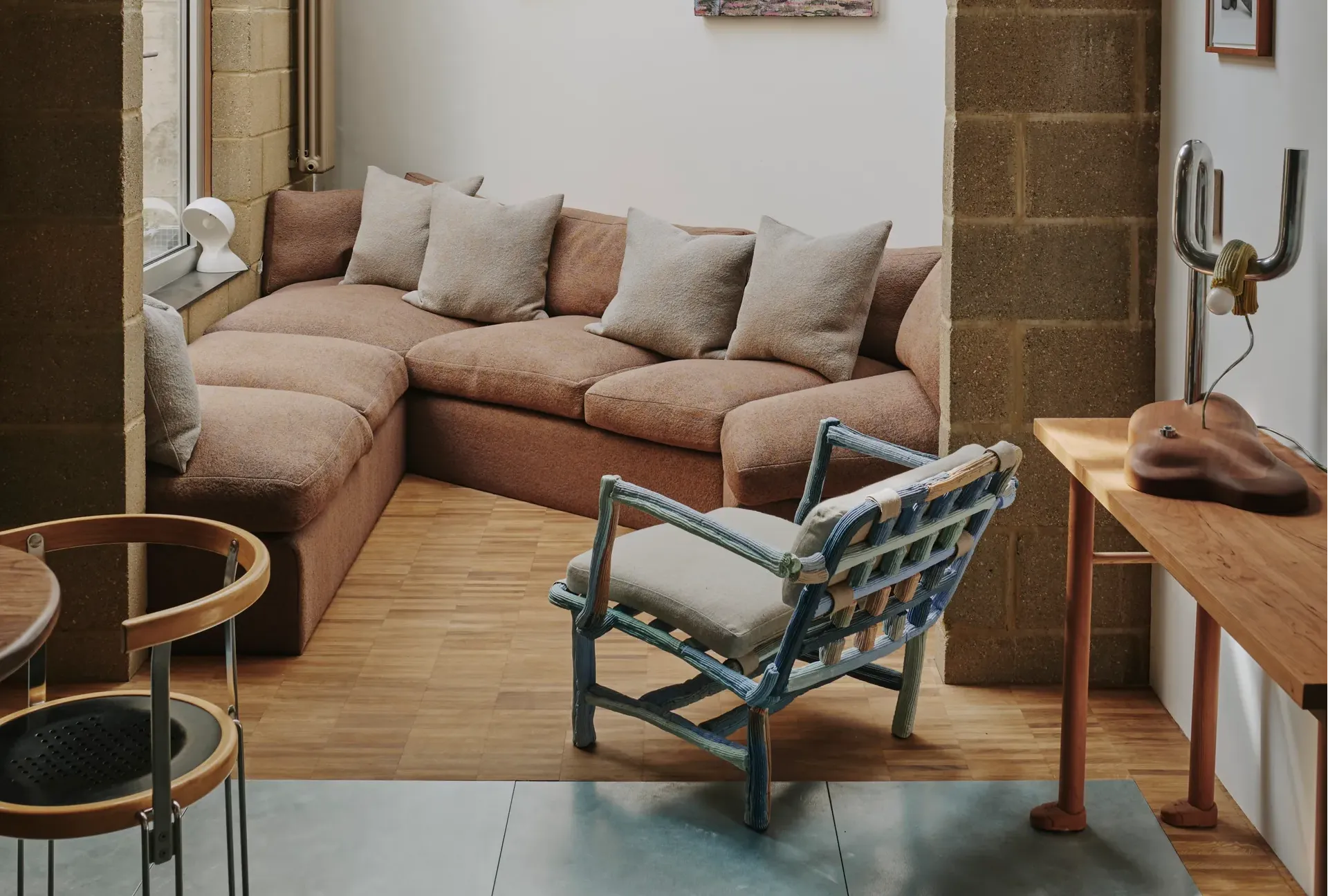 Sectional Sofa In A Obscure Corner