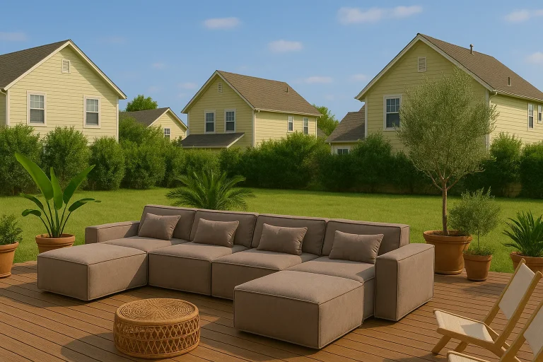 Urban Modern Modular Sofa On Rooftop