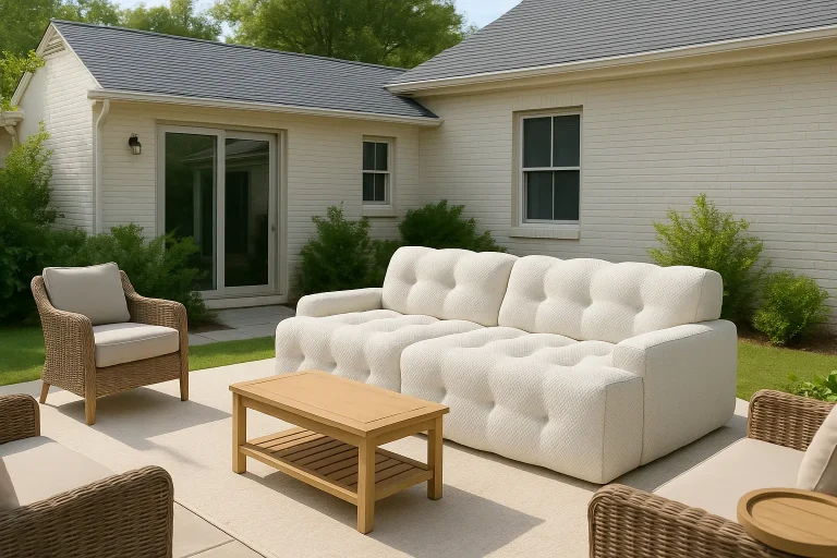 White Bubble Sectional Sofa For Courtyard