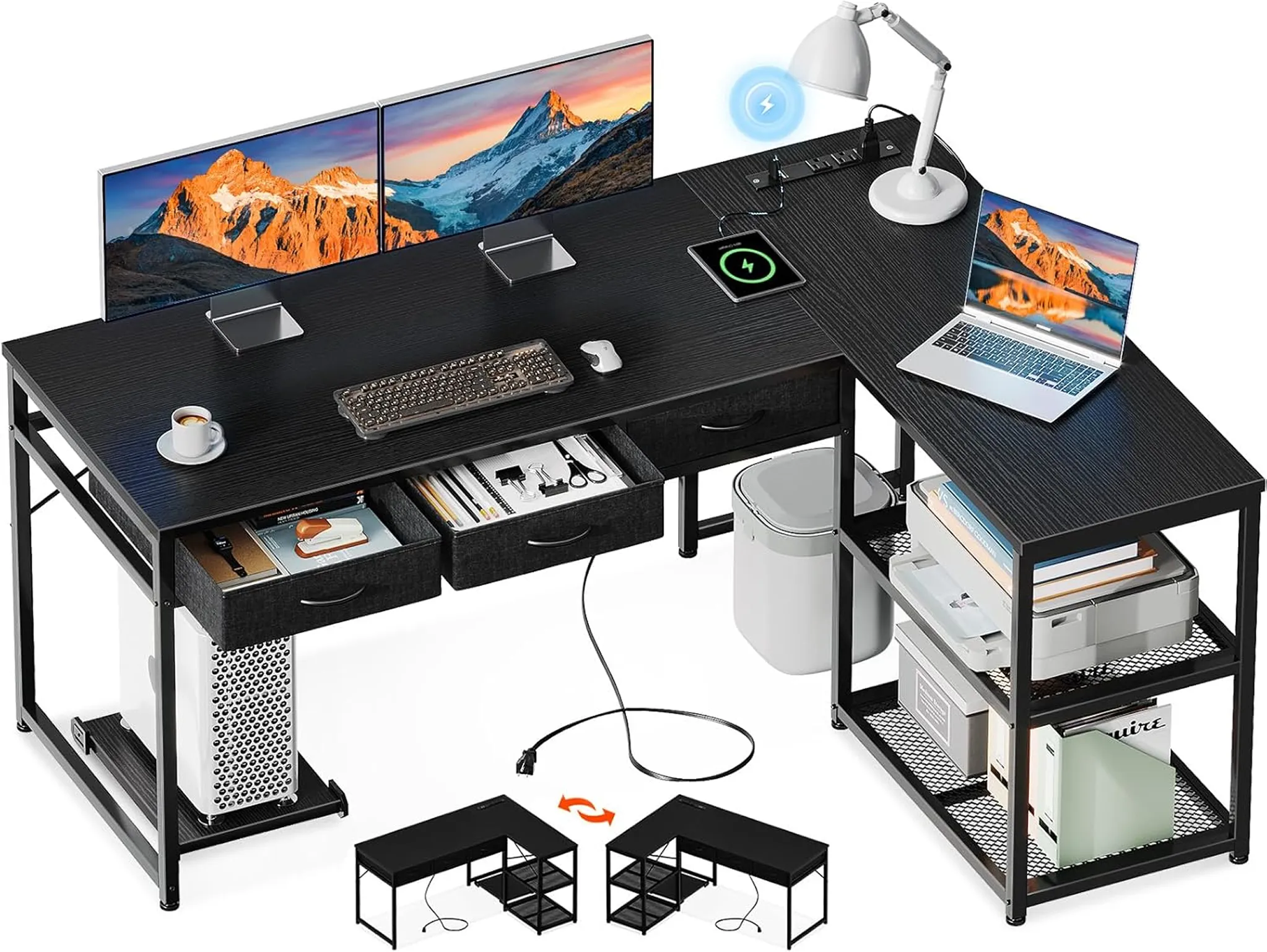 53 Inch L Shaped Computer Desk With Drawer 1 1750296802