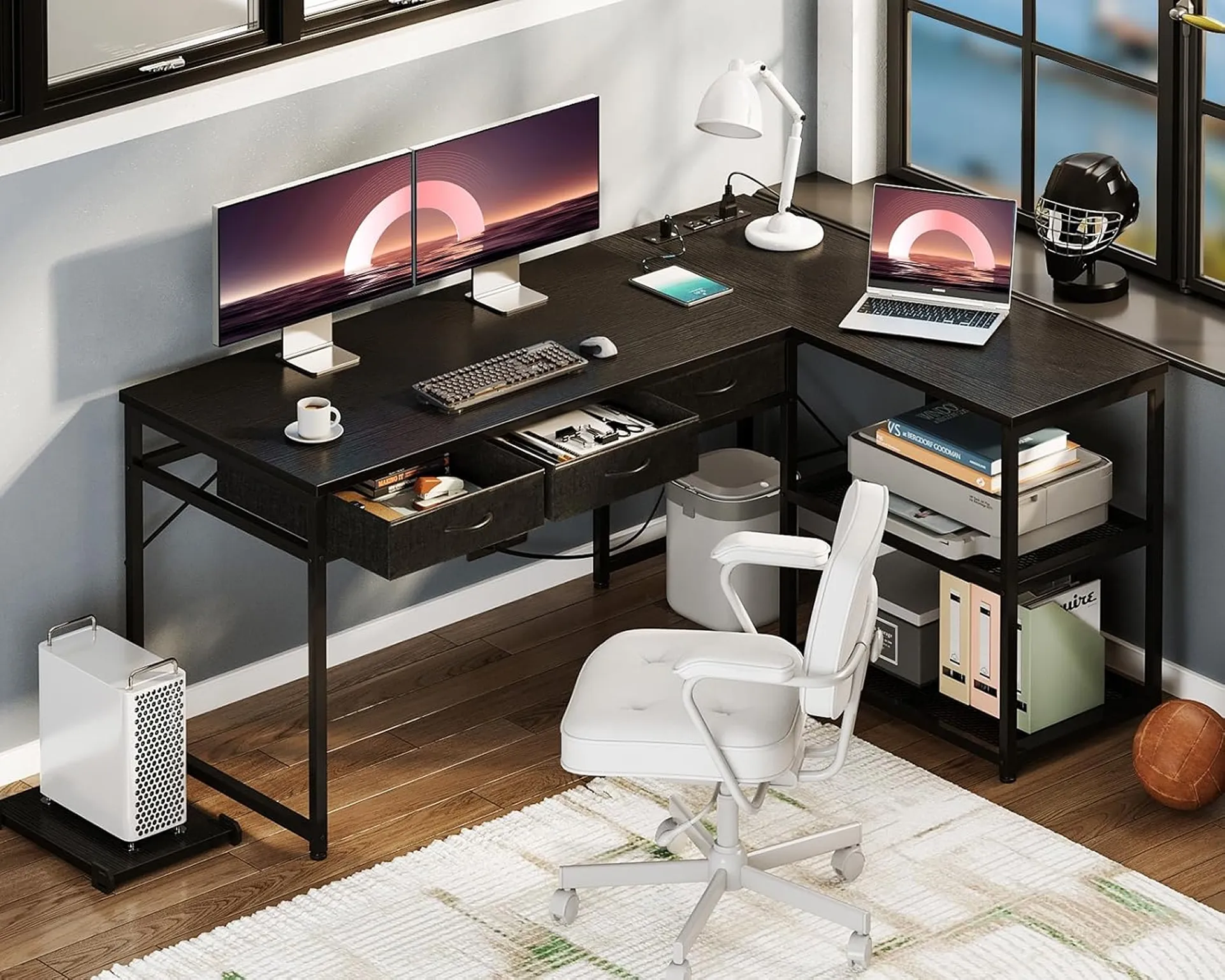 53 Inch L Shaped Computer Desk With Drawer 2 1750296803