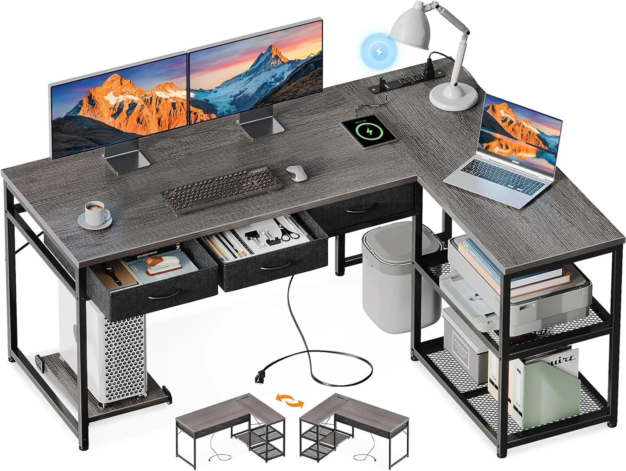 53 Inch L Shaped Computer Desk With Drawer 3 1750296805