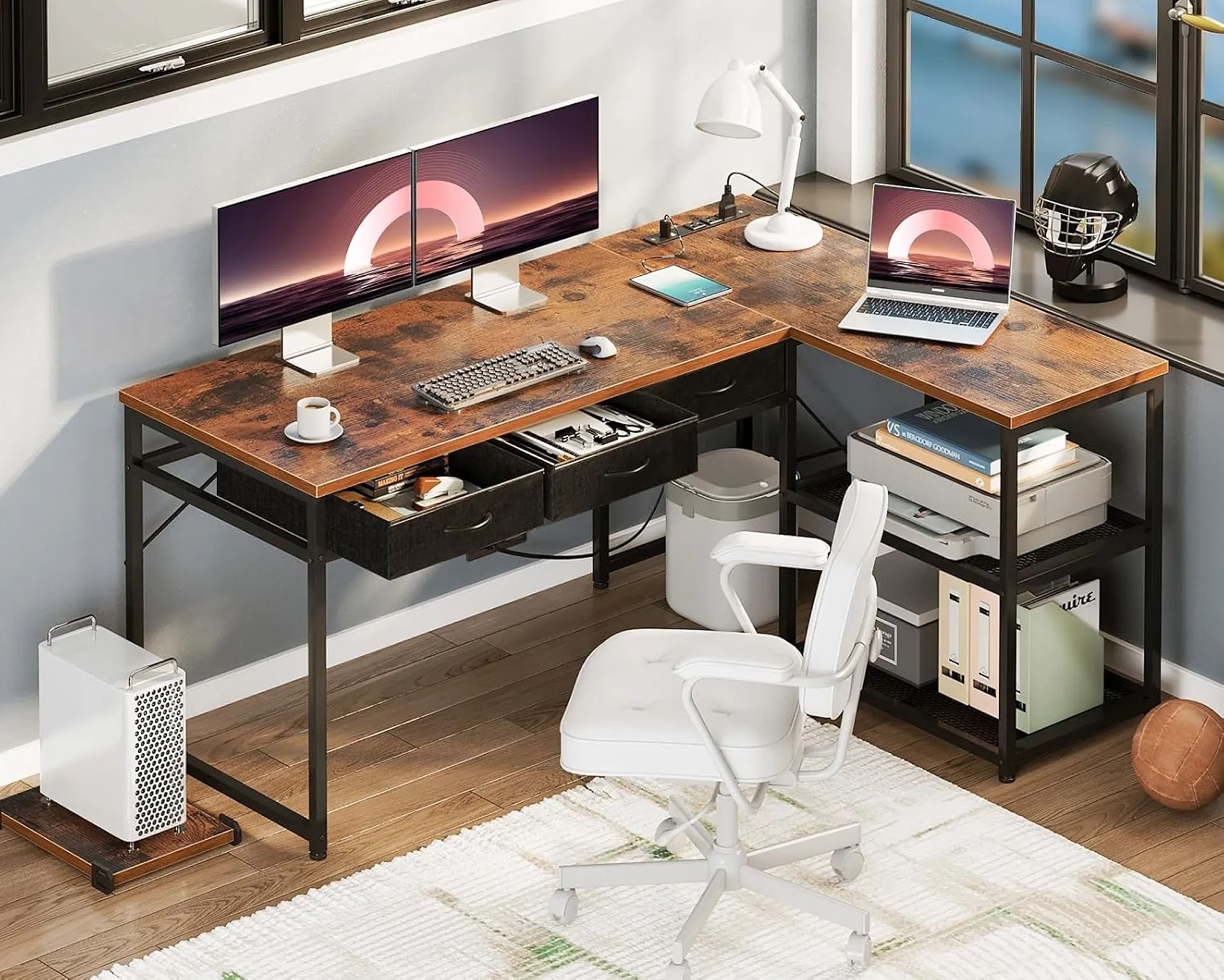 53 Inch L Shaped Computer Desk With Drawer 4 1750296807