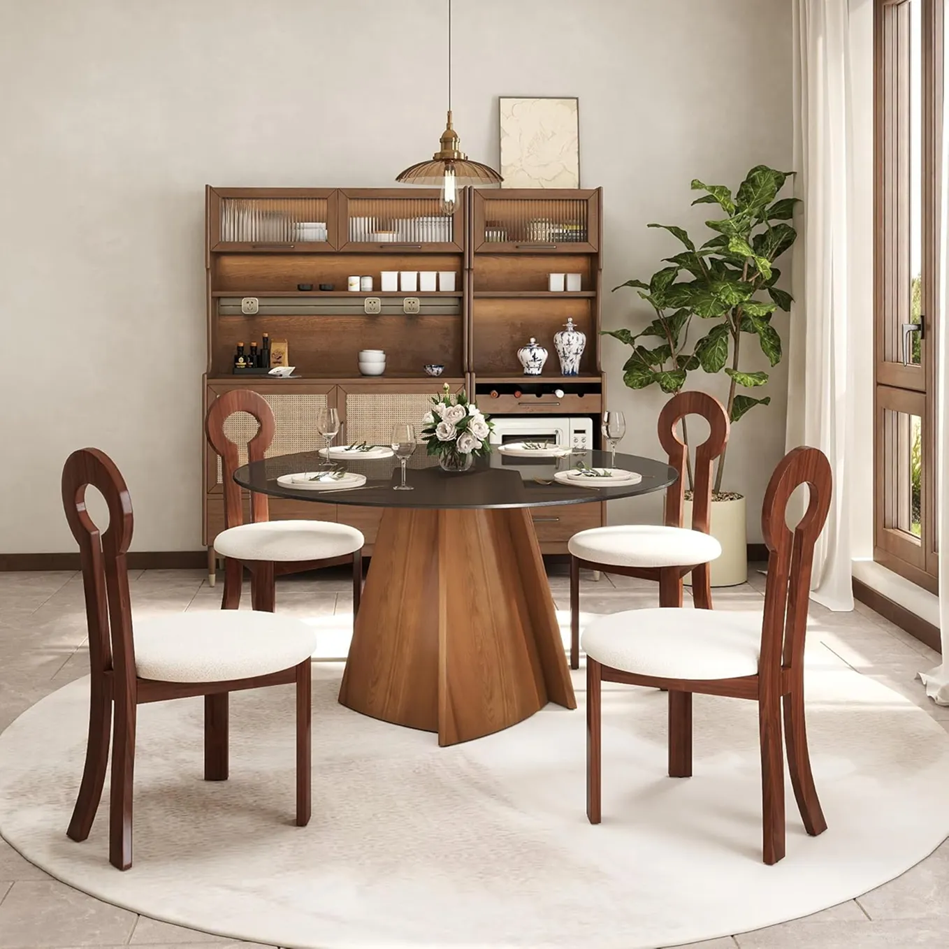 53 Inch Modern Round Dining Table 2 1750239722