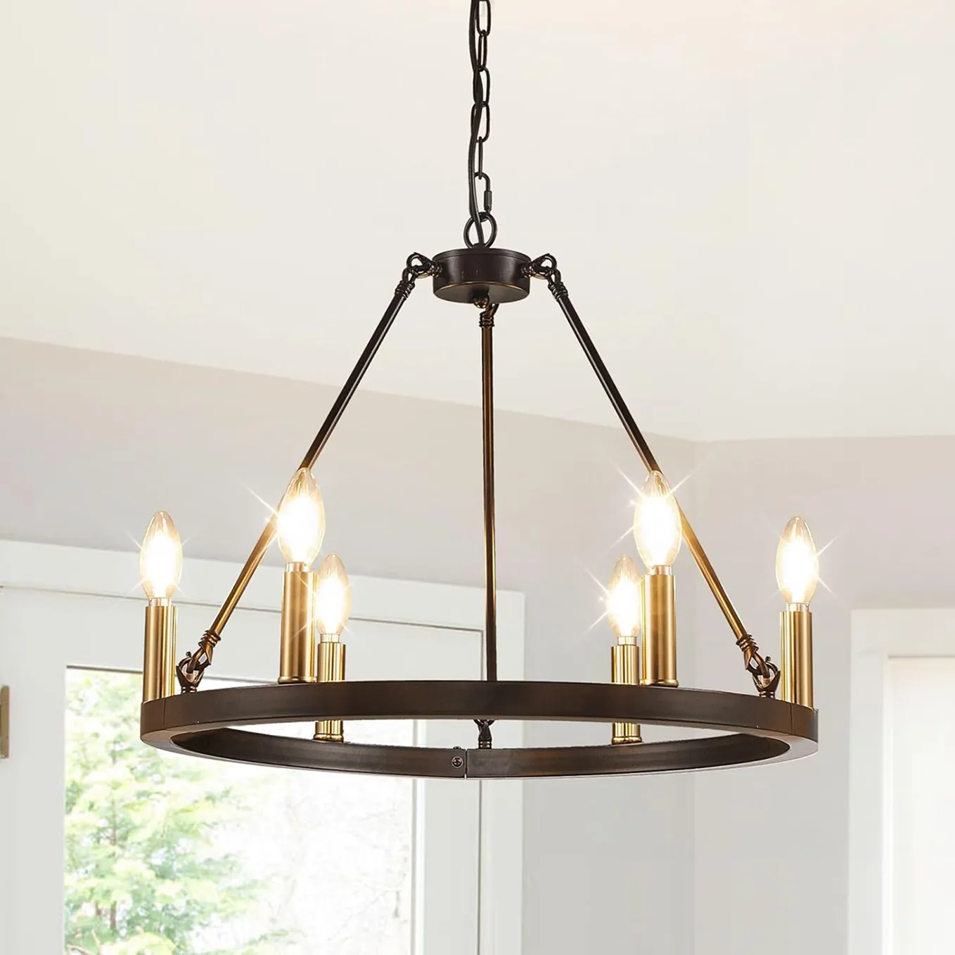 6 Light Black Chandelier 4 1750235502
