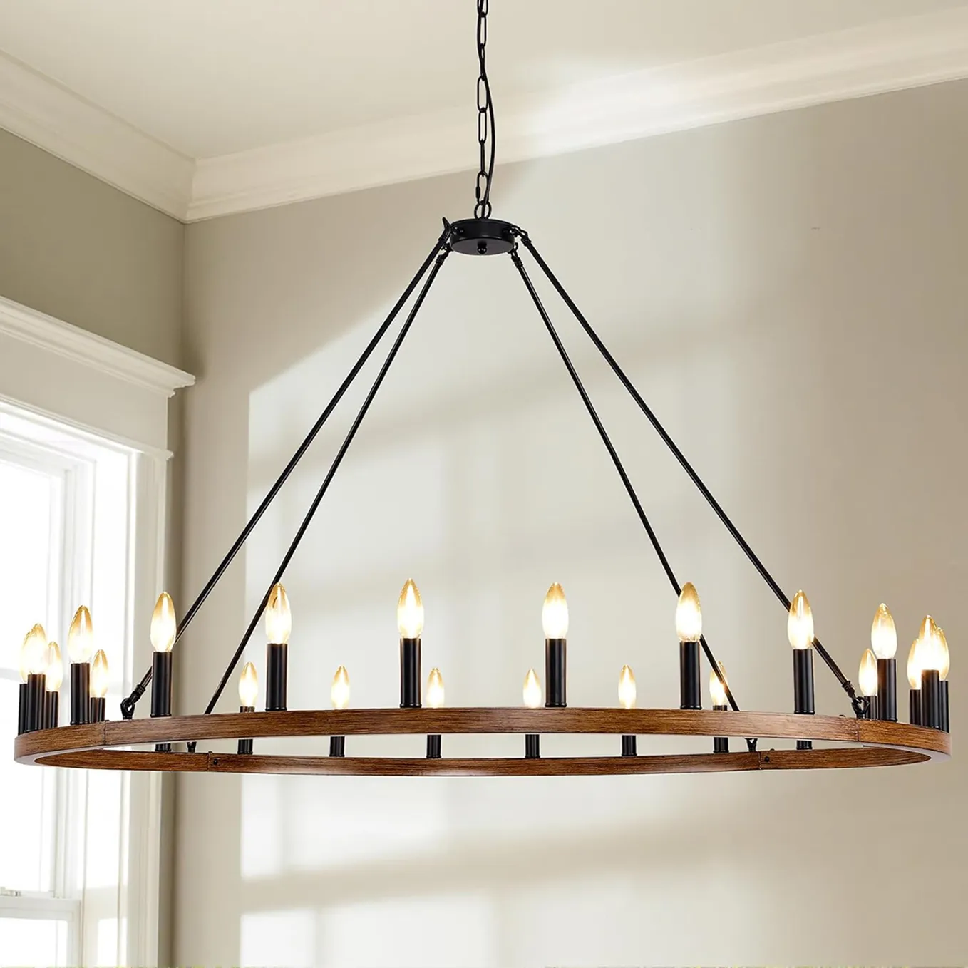 6 Light Black Chandelier 5 1750235502