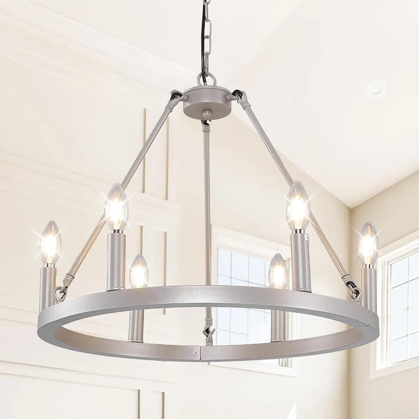6 Light Black And Gold Chandelier 2 1750235517