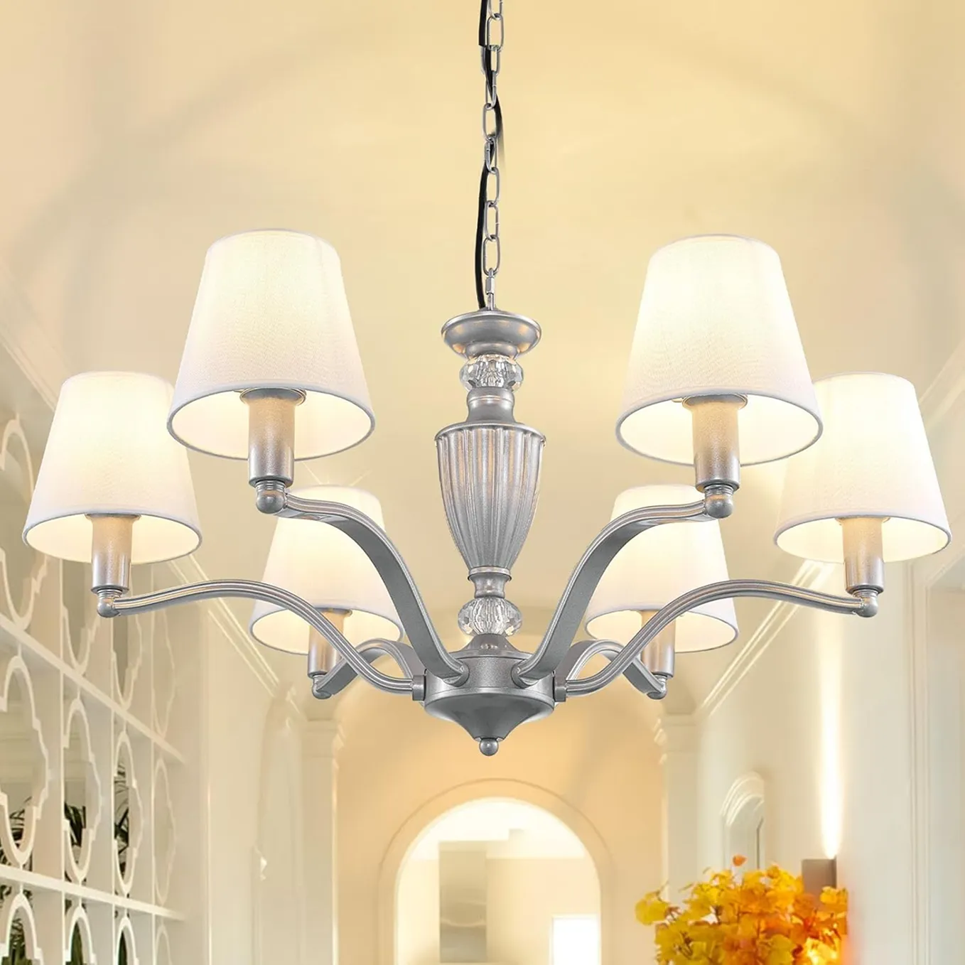 6 Light Rustic Farmhouse Chandelier For Dining Room 2 1750236971