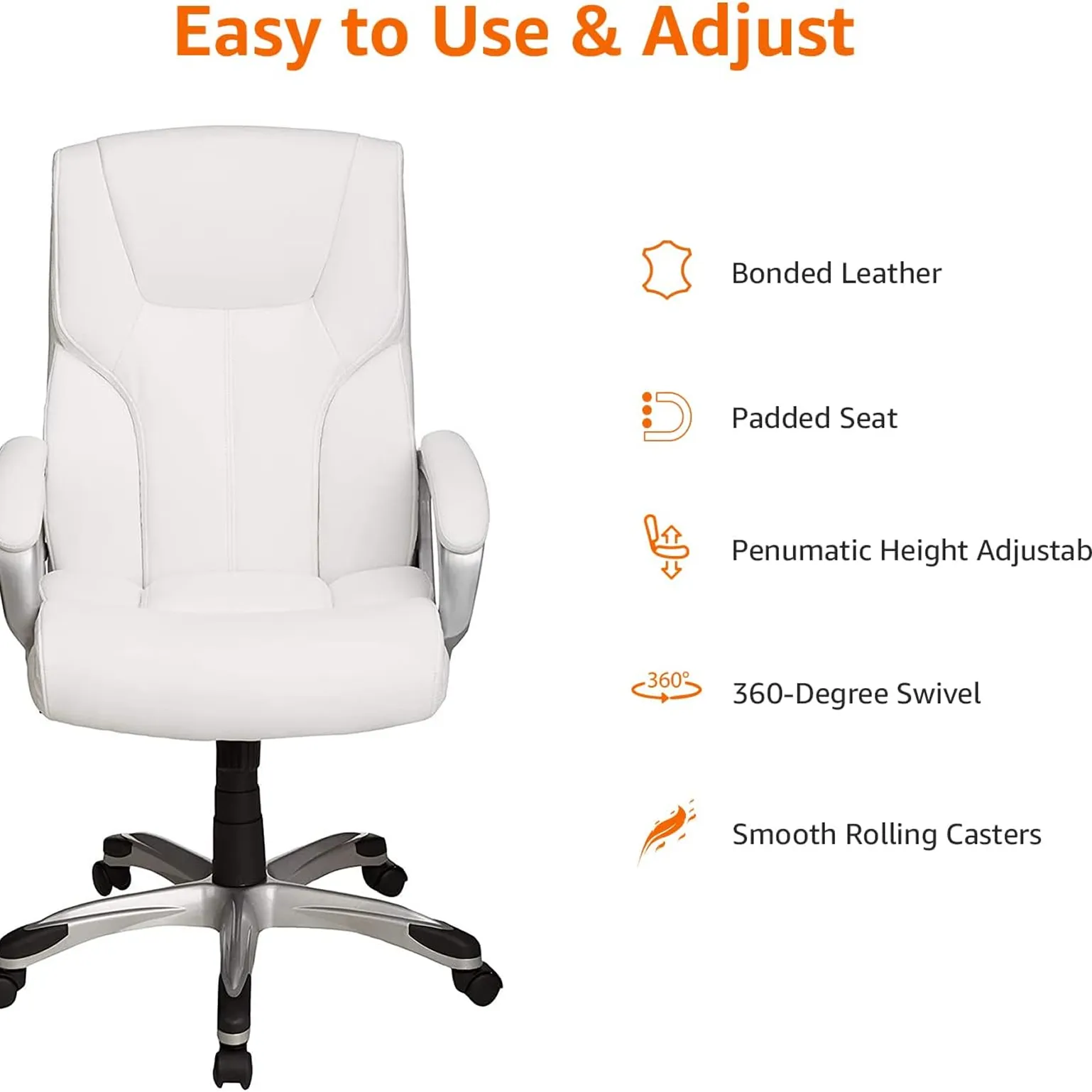 Amazon Basics Premium High Back Office Chair With Adjustable Height 2 1750297832