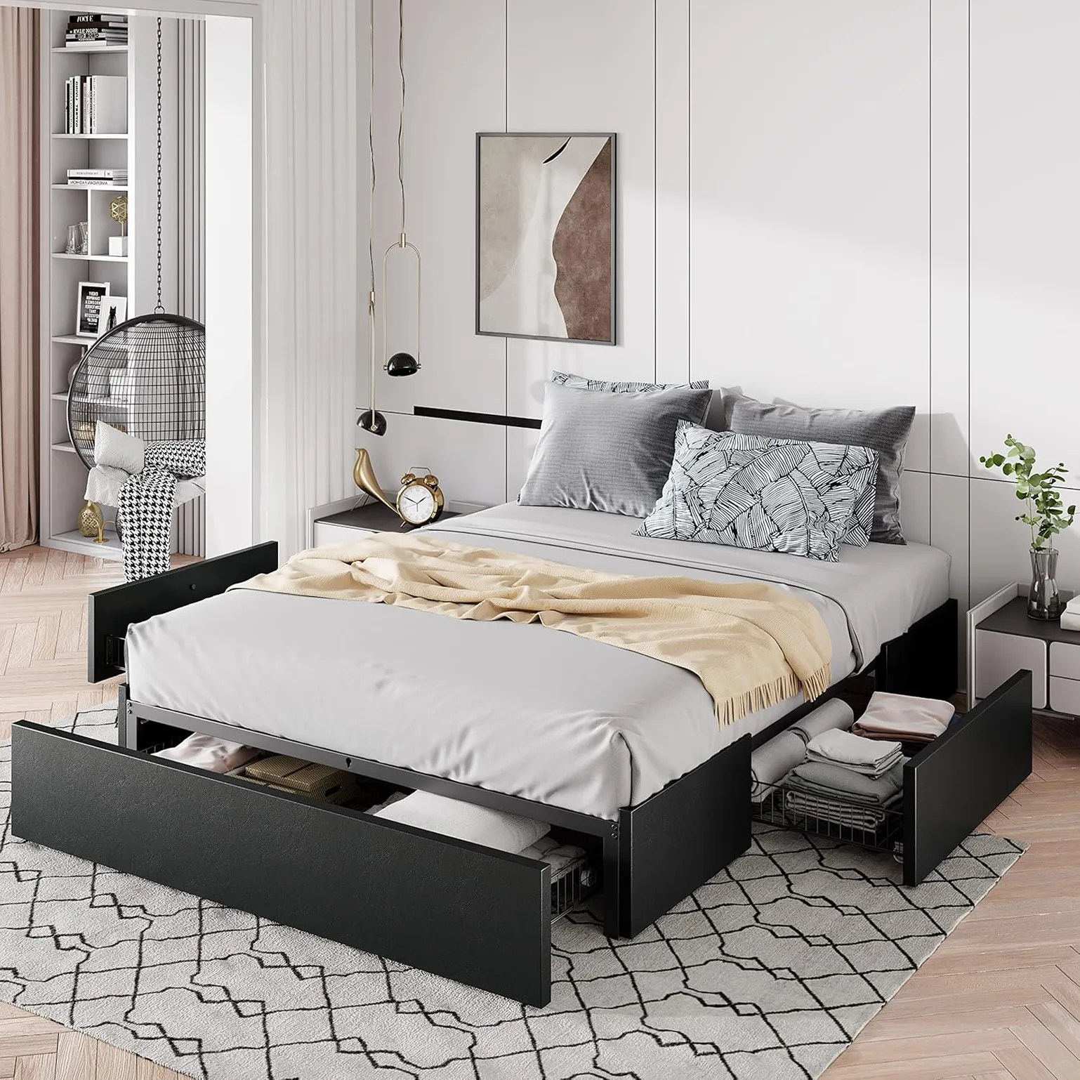 Bed Frame With 3 Storage Drawers 1 1750241748
