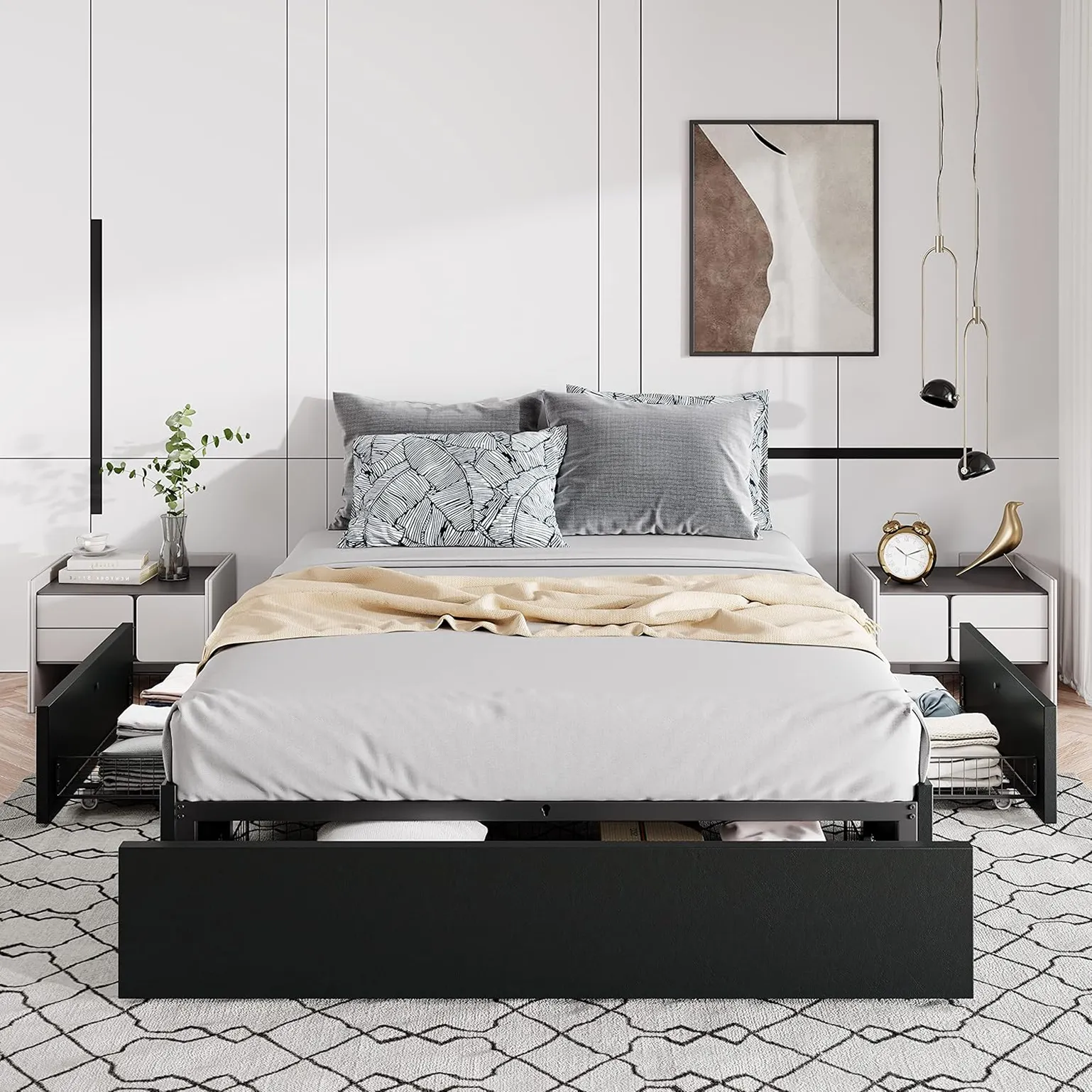 Bed Frame With 3 Storage Drawers 4 1750241753