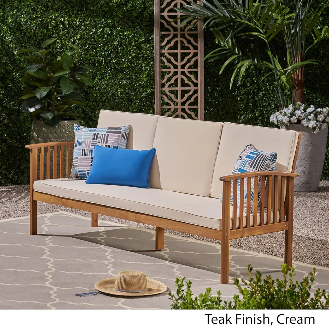 Breenda Outdoor Acacia Wood Sofa With Cushions 4 1750299070
