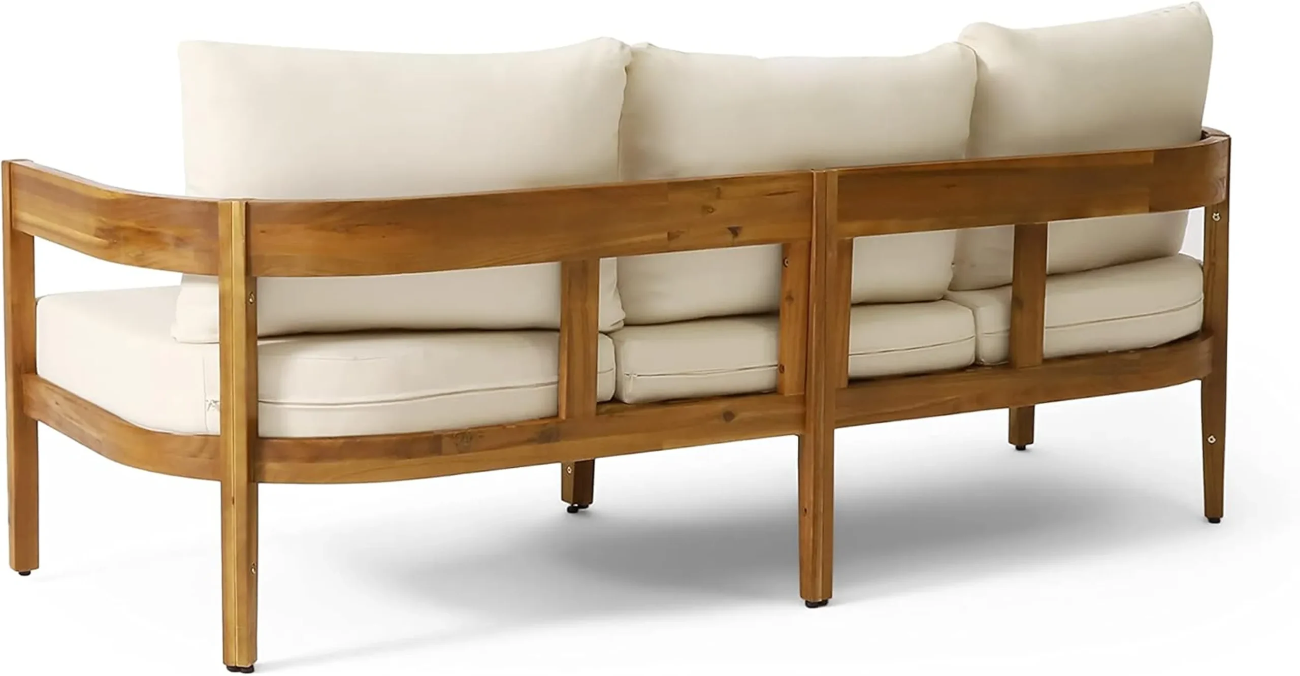 Brooklyn Outdoor 3 Seater Sofa With Cushions Acacia Wood Teakbeige 3 1750299060
