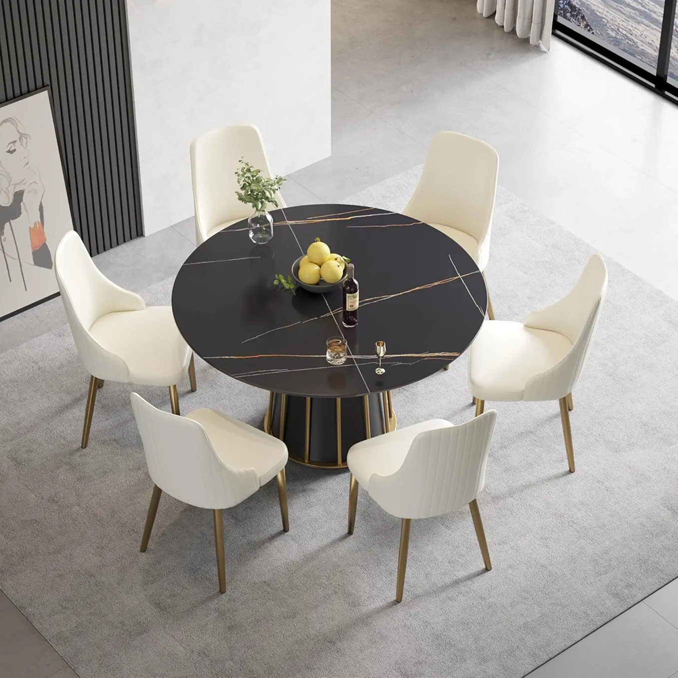 Contemporary 53 Inch Dining Table For Six 2 1750238039