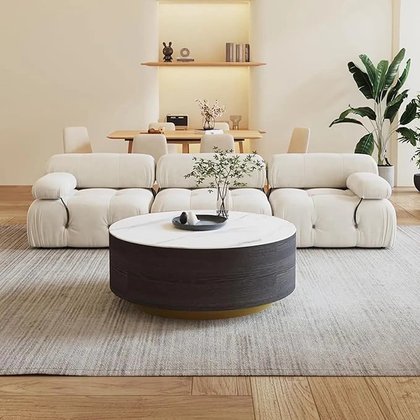 Contemporary Circular Coffee Table With Dual Storage Drawers 1 1750233920