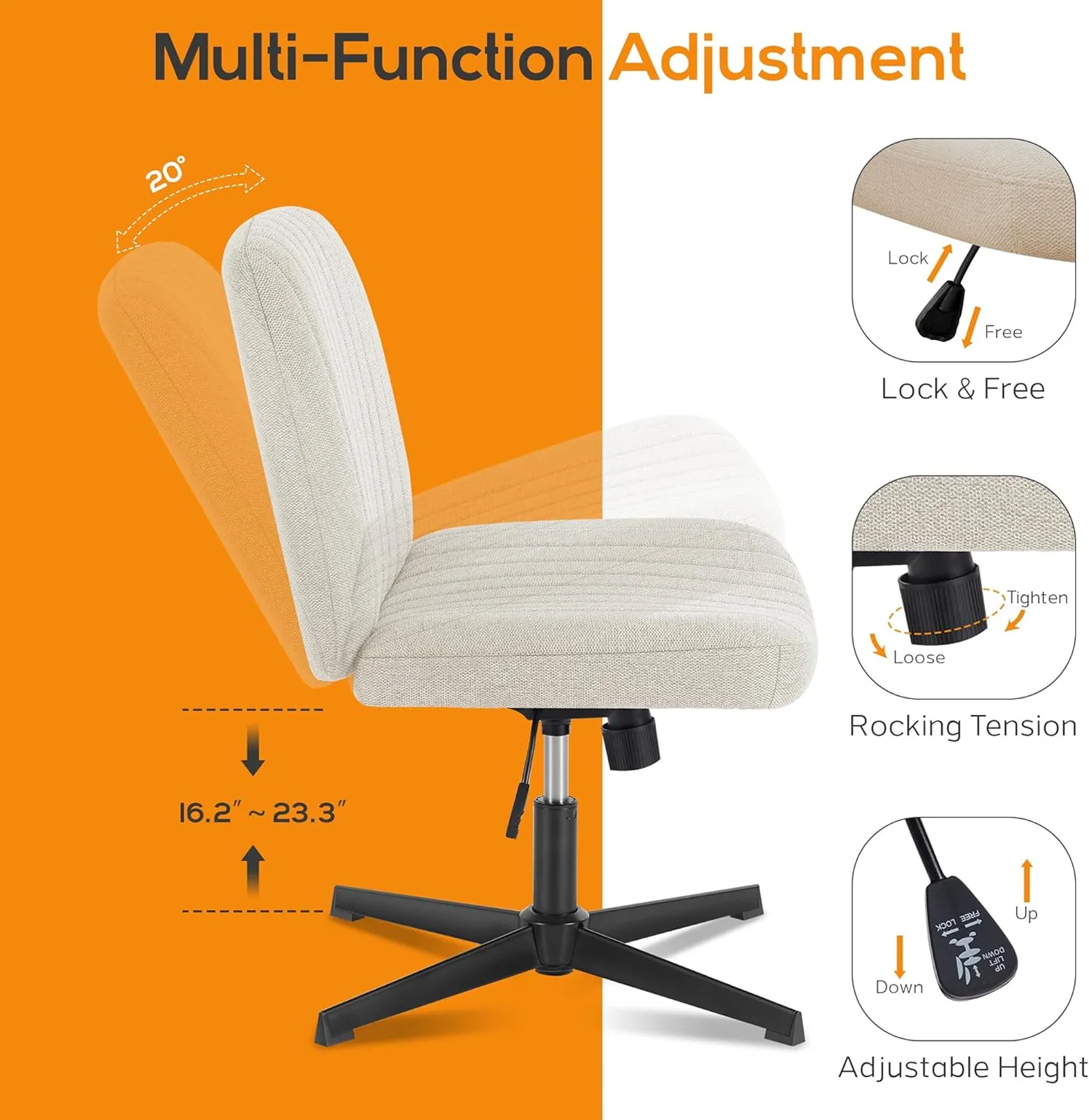 Cross Legged Office Chair By Dumos Wide Comfortable Desk Seat 2 1750297839