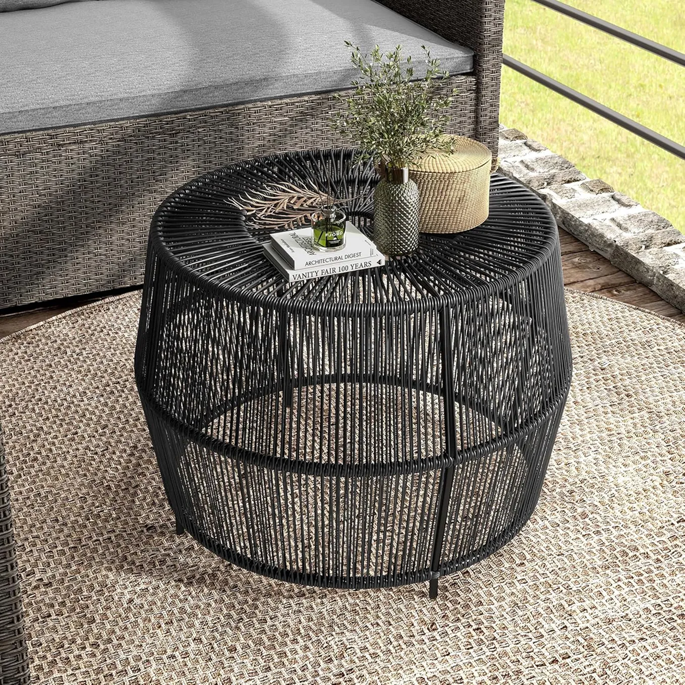 Round Coffee Table Outdoor With Metal Frame 1 1750301532