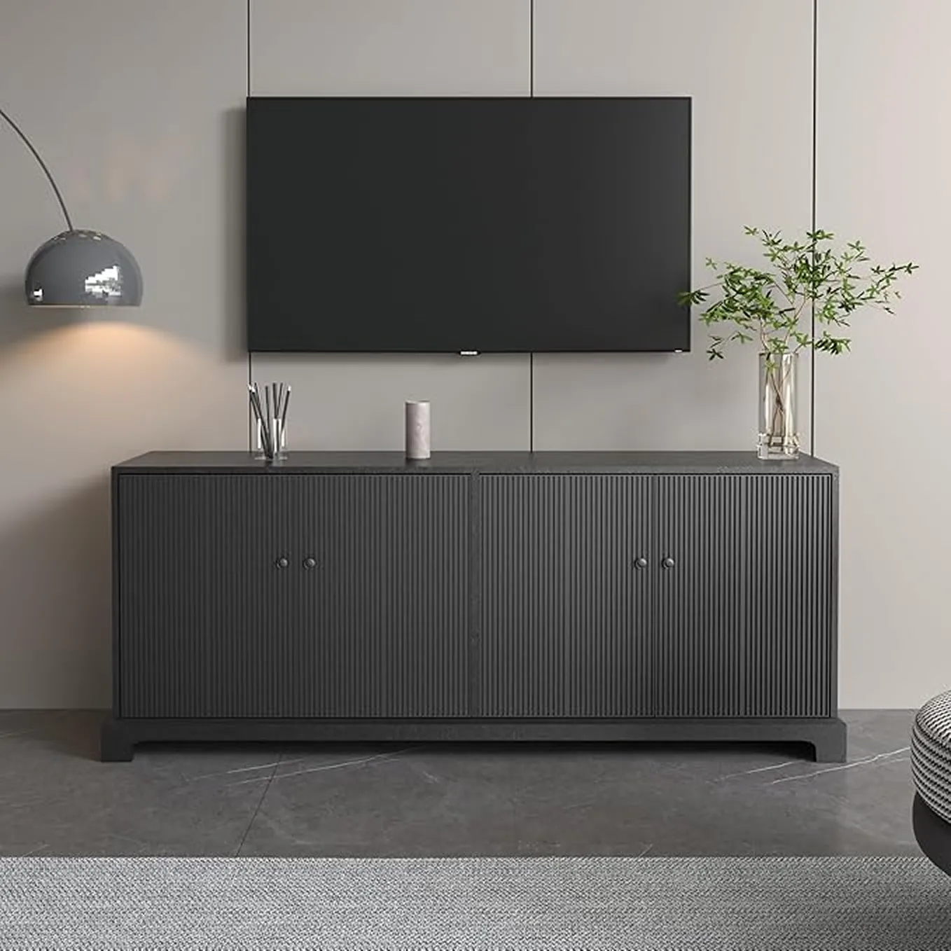 Spacious 4 Door Sideboard Buffet With Shelves And Doors 2 1750235344