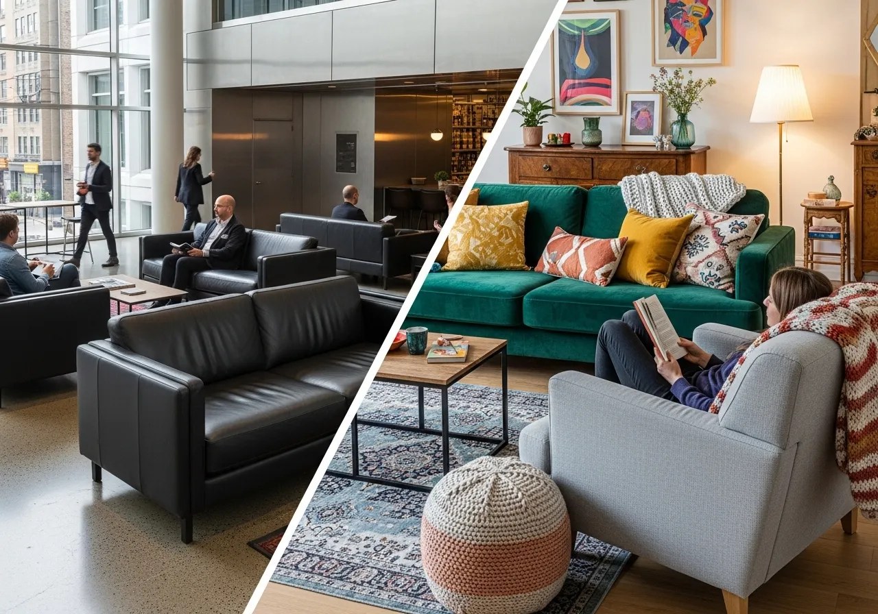 Leather vs Fabric Sofas: Which Material Performs Best in Commercial Spaces?