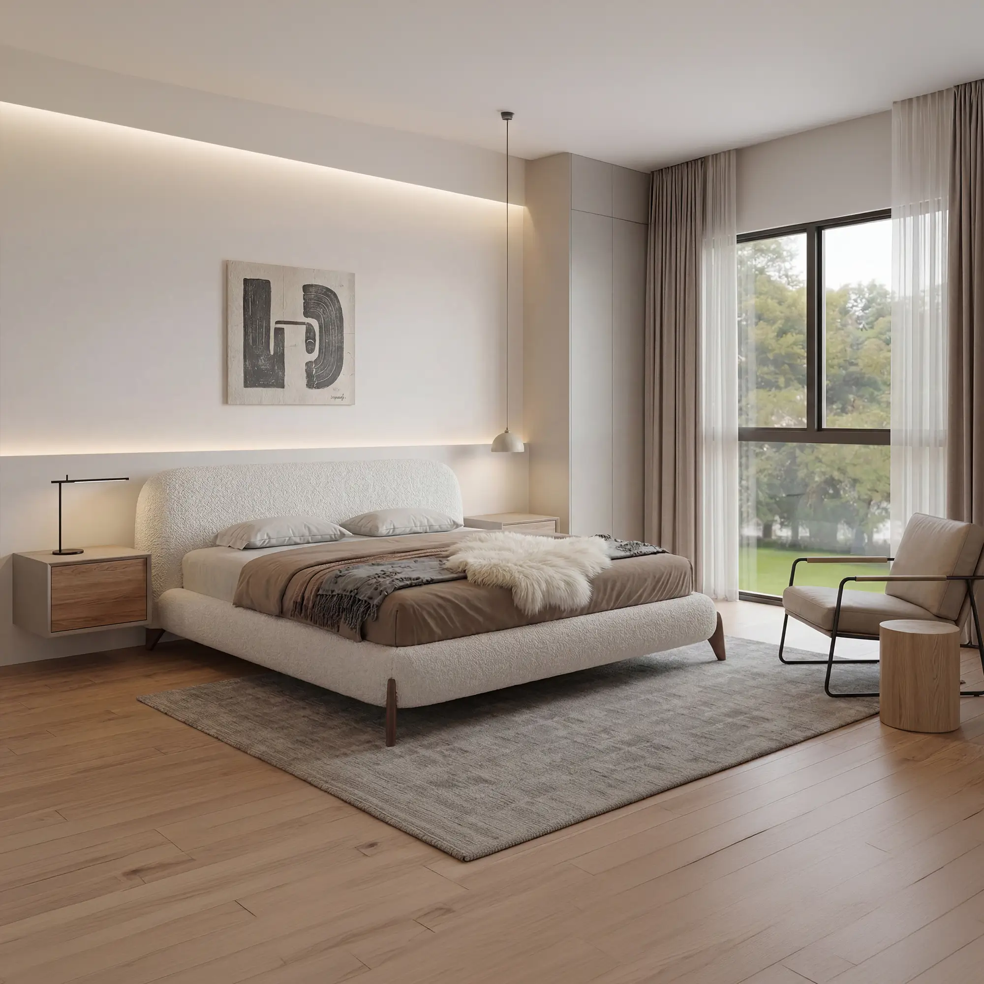 Warm Minimal Wood Bedroom Collection